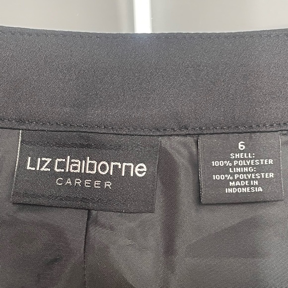 Liz Claiborne CAREER Elegant Black Skirt Size: 6 - Picture 5 of 6